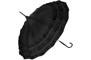 VON LILIENFELD Ombrello Matrimonio Parasole Donna da Sposa Pagoda Sarah nero