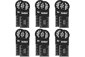 BESDIYART Oscillating Saw Blades Set for Starlock,12pcs Multitool Saw Blades, Universal Wood Multi Tool Blades Quick Release Multitool Accessories for Bosch Makita Fein Einhell