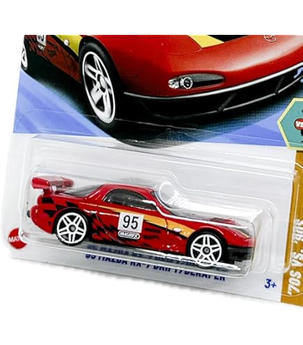Cochecito Hot Wheels Mazda RX-7 '95 - Edición HW Drift 2/5, Diseño Falken, Coleccionable