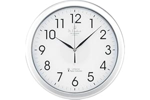 St. Leonhard Wanduhr beleuchtet: Funk-Wanduhr mit Zifferblatt-Beleuchtung & Lichtsensor, kabellos (Wandfunkuhren, Wanduhr mit LED Beleuchtung, Automatischer)