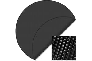 WILTEC Pool Solar Heating Cover Pool Cover Pool Protection Foil Pool Solar Blanket Black Ø 3.6m 140 µ