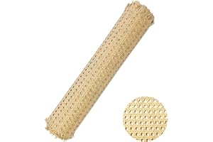 SELLINER Rattan,6,6Fuß x 15,8 Zoll Kommode Wiener Geflecht,Wiener Geflecht Meterware,Rattan Geflecht helles Rattan Gewebe,Wasserdicht Schimmelfest Stuhl Wiener Geflecht für DIY Aufwertung von Möbeln