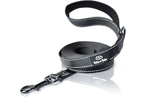 Bella & Balu Correa para Perros 5m - 10m - 15m - 20m | Correa de adiestramiento Extra Larga para Perros Grandes y pequeños | Correa de Nylon Flexible (Negro)