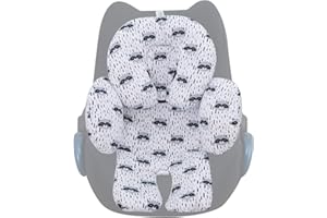 JYOKO Kids Reductor Universal Bebé 2 Piezas, Algodón Orgánico, para Cochecito y Silla de Coche Grupo 0, Diseñado y Confeccionado en Barcelona - Raccoon