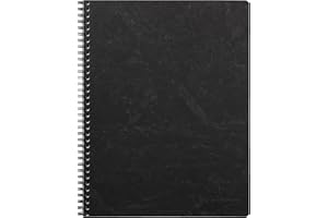 Clairefontaine 782561C collezione Age bag Quaderno a spirale nero - A4+ 22,5x29,7 cm - 160 pagine staccabili a righe - Carta Bianca 90 g - Copertina in carta Lustrée a grana grossa effetto cuoio