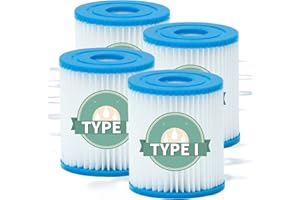 SHUAIG Filter für Bestway 58093 Kartuschen Typ I, Ersatzfilter für Pumpe 305/366, Filterkartuschen Größe 1, für Poolreinigung (4pack)