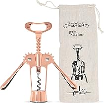 Cavatappi A Doppia Ala Con Vite A Spirale - Apribottiglie Per Vino E Birra - In Lega Di Zinco - Foto 3