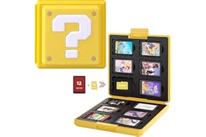Lucylanker Games Card Storage Case Für Nintendo Switch Lite NS, Tragbar und Dünn, Schutzhülle Aufbewahrungsbox Spiele Cards Tasche,12 Schlitze für Game-Karten und 12 für SD Schlitze (Gelbes ？)