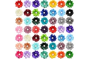 HAOSHICS Lot de 50 nœuds pour poils de petit chien avec élastiques en caoutchouc faits à la main - Pour chiot, chiot, chat, chaton - Accessoire de toilettage (A)