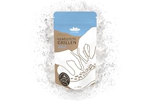 ‎ENTOSUS EntoSus – getrocknete und geröstete Grillen, Geschmack: Salz, 1x 20g, crunchy Snackgrillen, nachhaltiger Fleischersatz, Insekten als Protein Snack oder als Kochzutat, in Deutschland gezüchtet