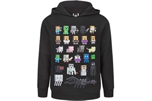 VANILLA UNDERGROUND Minecraft Sprites Boy's Black Hoodie
