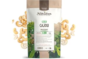 PLANÈTE AU NATUREL Noix de Cajou Bio 1 kg - Décortiquées - Non Salées - Non Grillées