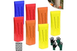 LOEPENLE 7Stück Fällkeil Kunststoff,6 Zoll Fällkeil Baumkeile,Spaltkeil für Holz,ABS Kunststoff Forstkeile,Schlagfest Fällkeile,Fällkeil Forst zum Kontrollierten Fällen,Holzscheitkeile für Kontrollierten