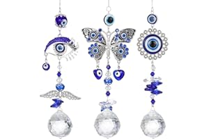 TUHNHGD 3pcs El Ojo Del Diablo Atrapasoles, AtrapasueñOs De Cristal, Atrapasol Colgante, Atrapasol De Cristal, Atrapasoles De Cristal, PáJaro De Cristal (2)