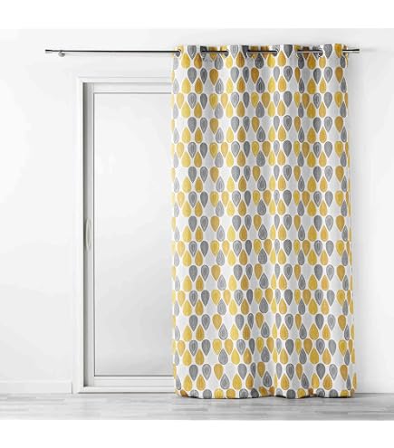 Tenda filtrante Sakura giallo, occhiello 140x245 cm | Leroy Merlin