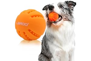 LaRoo Balle Lumineuse Chien, Chargement USB Jouet pour Chien Interactives Balles avec Lumières LED, Boule Lumineuse en Silicone d'entraînement pour Petits, Moyens et Gros Chiens (Orange)