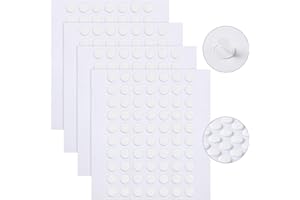 JANYUN 280 Stück doppelseitige Klebepunkt-Aufkleber, entfernbar, rund, transparent, keine Spuren, klebrig, wasserfest, kleine Aufkleber für Festival-Dekoration (6 mm)