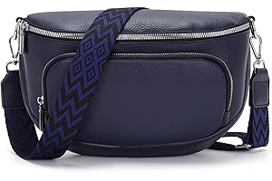 Boadlol Große Bauchtasche Damen umhängetasche Crossbody bag Schultertasche Brusttasche Leicht mit Mehrere Fächer Verstellbar