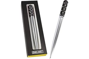 ‎ONLINE Online Crystal Pen Kugelschreiber Black I mit funkelnden Strass-Steinen in Schwarz, eleganter Stift in Geschenkbox, mit internationale Großraummine, schwarzschreibend, Geschenkidee