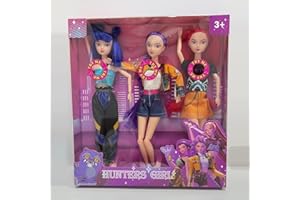 GENERIC KKPop D-Demon H-Hunters Dolls with Music, K-Pop Dem0n Hunters Toys Dolls with Music, Huntrix Rumi/Mira/Zoey Doll & Figurine Clothing Accessories Fan Merch, Christmas, Birthday Gifts (3PCS)