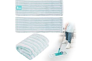 VAPOURD 3 Pack Ersatz-Wischbezüge für Leifheit Profi XL Micro Duo / Profi XL Cotton Plus, Effiziente Mikrofaser Bodenwischer-Stiele Ersatzbezug geeignet für alle Böden