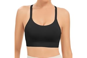 Comfyin Racerback Sports Bras for Women Unpadded Workout Bralette Seamless Yoga Gym Fitness Top