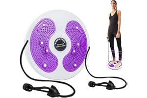 Coriver Twist Waist Disc Board mit Kordelzug, Multifunktionale Balance Disc Resistance Bands Massage Fußsohle, Home Gym Fitness Plattenspieler Aerobic-Übungen Fitness-Zubehör
