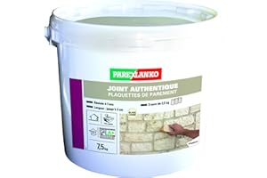 Parexlanko - Joint Authentique Plaquettes de Parement - Blanc cassé - Pour plaquettes, briquettes et pierres de parement - Murs intérieurs et extérieurs - Jusqu’à 3 cm - 7,5kg