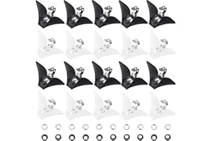 YYwenting 20 Sets Plastic Tie Clips Clip on Ties Hardware Clip on Ties Fastener Triangle Clips Clasps for Tie Necktie Men Accessories