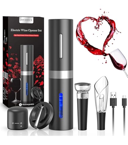 Set Cavatappi Elettrico Maverton Con Scatola Bamb&ugrave; - Kit Accessori Vino E Birra