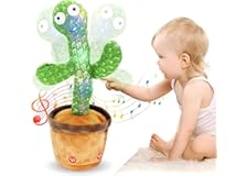 SKY-TOUCH Dancing Cactus Plush Toy Battery Operated, Sing 120 Songs, Recording, Repeat What You Say and Glowing, Fun Toy Gift