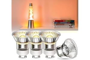 DoRight 4 X Ampoule Lampe Lave 35W, Ampoule Réflecteur Dimmable Ampoule MR11 GU10 Mini de Remplacement pour Lampe à Lave Chauffe-bougies Blanc Chaud 2800K