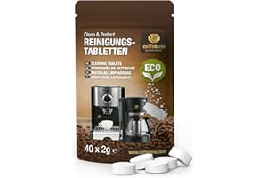 ‎COFFEEANO 40 Reinigungstabletten für Kaffeevollautomaten von Delonghi, Siemens, EQ Series, Jura, Krups, Bosch, Miele, Melitta, WMF usw. - Coffeeano Reinigungstabs für Kaffeemaschinen aller Art und Marken