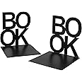 Spillbox Metal Non Slip Bookends Book Shelves | Shelf | Study Table | Home Decor | Holders | Case | Bracket | Stand | Heavy Duty | Set | Book Ends for Office, Home - Book