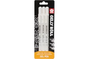 Sakura BLXPGB3A Długopis Żelowy, Biały, 3 Sztuki; 0,3 mm, 0,4 mm i 0,5 mm