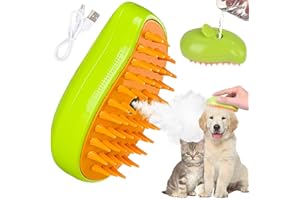 YISKY Cepillo de Vapor para Gatos, 3 en 1 Cat Steamy Brush, Cepillo Gatos Quitapelo con Vapor, Cepillo Vapor Gato, Cepillo de Vapor Autolimpiante para Gatos, para Cachorros de Gatos Cortos,Medianos y Largos