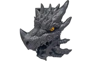 RUDFUZ Desk Dragon Figurine Bookend, Resin Decorative Ornament for Home & Office