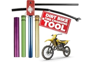 BAJA NO PINCH Ultimate Compact Dirt Bike Tyre Changing Kit | 15mm, 17mm, 20mm & 25mm Axle Sleeves | Mount Tyres Without Pinching Tubes | Fits 16-21 Inch Wheels | Motocross, Dirt Bikes Motorcycles