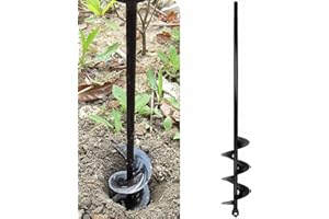 SYITCUN Foret hélicoïdal de Jardinage - 4x42cm- pour perceuse sans Fil - avec Arbre Robuste - Idéal pour Installer des Plantes,Cultiver des oignons, de Pot de Fleurs et Creuser des Trous