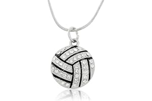 My Shape TEAMER Bracciale sportivo smaltato Collana, cristallo, con pallavolo, chiusura a moschettone, gioielli da tifoso