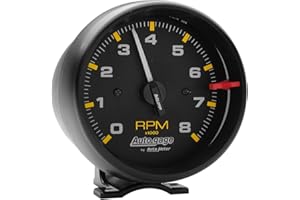 AUTO METER 2300 Autogage Tachometer,3.750 in., Black dial/Black bezel