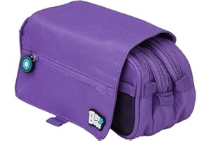 Grafoplás | Estuche Escolar Tres Compartimentos con Solapa | bits&Bobs | 23x10x10cm | Incluye Horario y Zona Identificación, Organizar tu Material Escolar