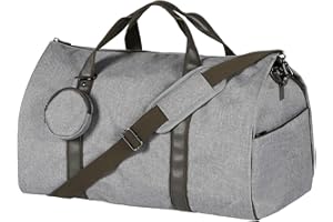 Syeeiex Cabrio Reise Kleidersack, Unisex 2-in-1 Kleidertasche Anzugtasche, Carry On Garment Bag mit Münzgeldbeutel & Schulterriemen, Wasserdichter Kleidersack Hängekoffer Anzugtasche Reisetasche
