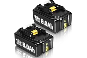 KOCTOTO 2Pack 8000mAh BL1860B Battery Replacement for Makita 18V Batteries Compatible with Makita Battery Batteries for Makita BL1860B BL1840B BL1830B BL1820 BL1815 with LED Indicator
