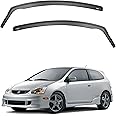 iSpeed Wind Deflectors For Honda Civic mk7 / Type R EP2/EP3 2001-2005 3 Door Hatchback 2pc Set - Honda Civic Accessories - Type