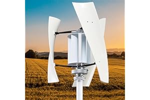 DRFGHK Kit generatore di turbina eolica 6000W, 12V 24V 48V 220V Kit generatore di turbina eolica verticale portatile, kit generatore eolico a 3 pale con regolatore di carica per camper marino casa, 12V