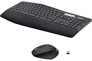 Logitech MK850 Combo Clavier et Souris sans Fil Multidispositifs, 2,4 GHz/Bluetooth, Structure Courbée, Souris sans FIl, 12 Boutons Programables, Batterie Longue Durée 3 Ans, PC/Mac, AZERTY Français