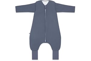 emma & noah Baby Schlafsack – Extra warm & kuschelweich für kalte Nächte – 3.5 TOG, mit Füßen & abnehmbaren Ärmeln, Bio-Baumwolle