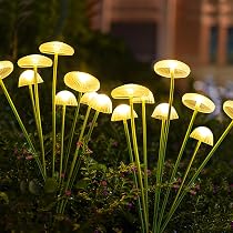 Luci Solari Da Giardino A Tema Natale - Pack Da 5, Forme Festive (campane, Renne, Ecc.), Luce Gialla Calda, Picchetti Inclusi