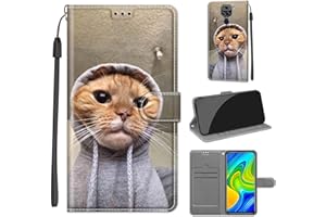SIENIANLINE Funda para Xiaomi Redmi 10X 4G, Carcasa Libro con Tapa de Cuero Piel Billetera Case Flip Cover con Kickstand, Hebilla Magnetica, Ranuras para Tarjetas Carcasa para Xiaomi Redmi Note 9